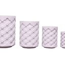 Geo Cylinder Designer Cement Planter - White at online8 furniture store Auckland