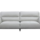 Georgia 3 Seater Leather Sofa - Silver at online8 furniture store Auckland
