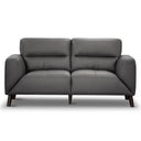 Georgia Leather 2 Seater Sofa - Gun Metal at online8 furniture store Auckland