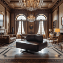 Georgio XL Leather Chair Cuba Brown | Extra Large Ottoman at online8 furniture store Auckland