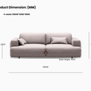Gianni Duffle 3 Seat Sofa - Latte at online8 furniture store Auckland