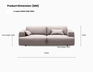 Gianni Duffle 3 Seat Sofa - Latte at online8 furniture store Auckland