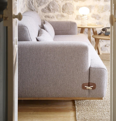 Gianni Duffle 3 Seat Sofa - Latte at online8 furniture store Auckland