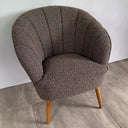 Gina Boucle Casual Armchair - Coffee at online8 furniture store Auckland