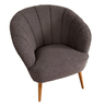 Gina Boucle Casual Armchair - Coffee at online8 furniture store Auckland
