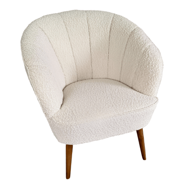 Gina Boucle Casual Armchair - Wheat at online8 furniture store Auckland