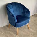 Gina Velvet Casual Armchair - Navy at online8 furniture store Auckland