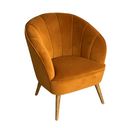 Gina Velvet Casual Armchair - Tan at online8 furniture store Auckland