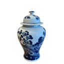 Ginger Jar - Blue & white Birds With Flowers at online8 furniture store Auckland