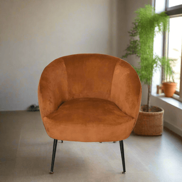 Glam Club Chair - Rust at online8 furniture store Auckland