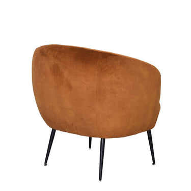 Glam Club Chair - Rust at online8 furniture store Auckland