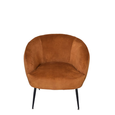 Glam Club Chair - Rust at online8 furniture store Auckland