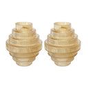 Glass Vase Set/2 - Amber at online8 furniture store Auckland