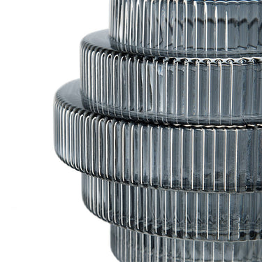 Glass Vase Set/2 - Smoke at online8 furniture store Auckland