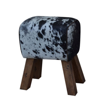 Goat Hide Stool at online8 furniture store Auckland