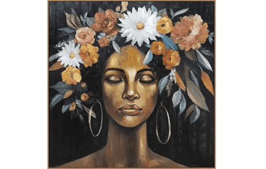 Goddess Framed Canvas Art - Natural at online8 furniture store Auckland