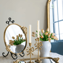 Gold Bow Candle Holder - Set of 2 at online8 furniture store Auckland