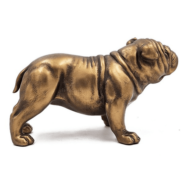 Gold Bulldog - Statue at online8 furniture store Auckland