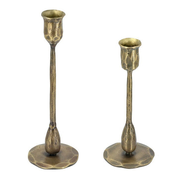 Gold Candle Holder - Set of 2 at online8 furniture store Auckland