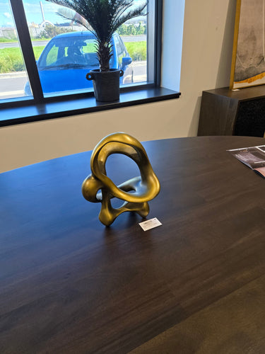 Gold Curved Sculpture at online8 furniture store Auckland