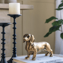 Gold Dog - Statue at online8 furniture store Auckland