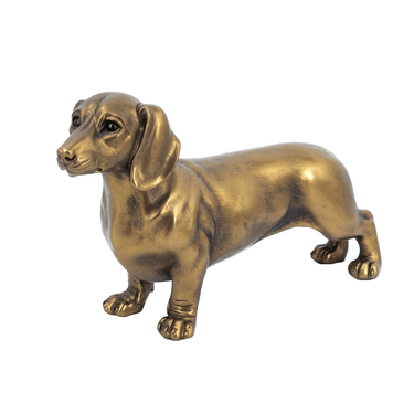 Gold Dog - Statue at online8 furniture store Auckland