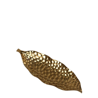 Gold Leaf Plate - Large at online8 furniture store Auckland