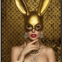 Gold Masquerade Canvas  Wall Art at online8 furniture store Auckland