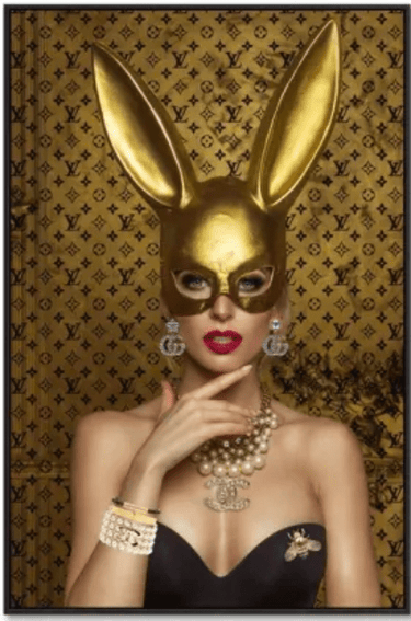 Gold Masquerade Canvas  Wall Art at online8 furniture store Auckland