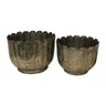 Gold Metal Planters Set/2 at online8 furniture store Auckland