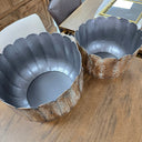Gold Metal Planters Set/2 at online8 furniture store Auckland