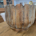 Gold Metal Planters Set/2 at online8 furniture store Auckland