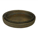 Gold Metal Tray Round Set/2 at online8 furniture store Auckland