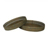 Gold Metal Tray Round Set/2 at online8 furniture store Auckland