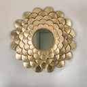 Gold Scalloped Iron Framed Accent Mirror - 800mm at online8 furniture store Auckland
