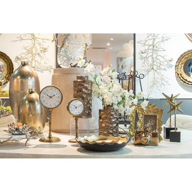Gold Table Clock at Online8 Furniture Auckland NZ