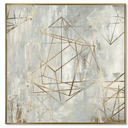 Gold Wire Framed Canvas Print 90x90 at online8 furniture store Auckland