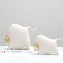 Golden Face Bull Statue Small at online8 furniture store Auckland