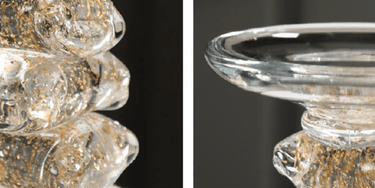 Golden Glass Candle Stick - Large at online8 furniture store Auckland