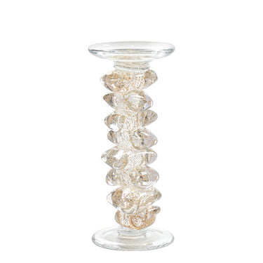 Golden Glass Candle Stick - Large at online8 furniture store Auckland