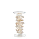 Golden Glass Candle Stick - Small at online8 furniture store Auckland
