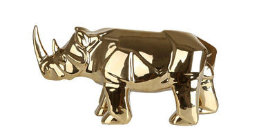 Golden Rhino Figurine at online8 furniture store Auckland