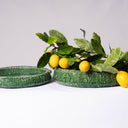 Green glaze stoneware dish - Small at online8 furniture store Auckland