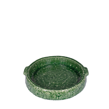 Green glaze stoneware dish - Small at online8 furniture store Auckland