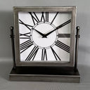 Gun metal Grey Mantel Clock - 24 at online8 furniture store Auckland