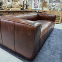 Hampshire 3 Seater Aged Leather Sofa: Vintage Cigar at Online8 Furniture Auckland NZ