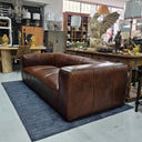 Hampshire 3 Seater Aged Leather Sofa: Vintage Cigar at Online8 Furniture Auckland NZ