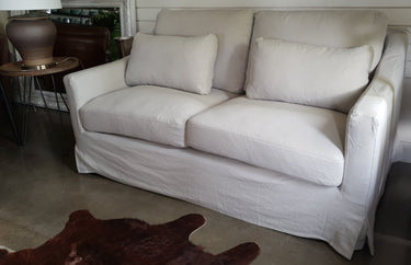 Hampton 2.5 Seater Slip Cover Sofa - Cloud at online8 furniture store Auckland
