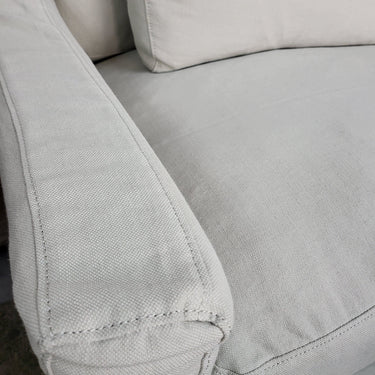 Hampton 2.5 Seater Slip Cover Sofa - Pastel Grey at online8 furniture store Auckland