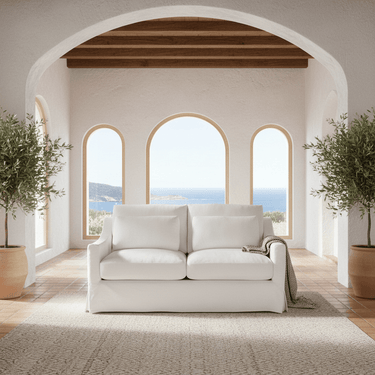 Hampton 2.5 Seater Slipcover Sofa - Cloud at Online8 Furniture Auckland NZ